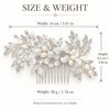 Wedding Pearl Leaf Hairpin Bridal Hairpin Handcrafted Flower Headband For