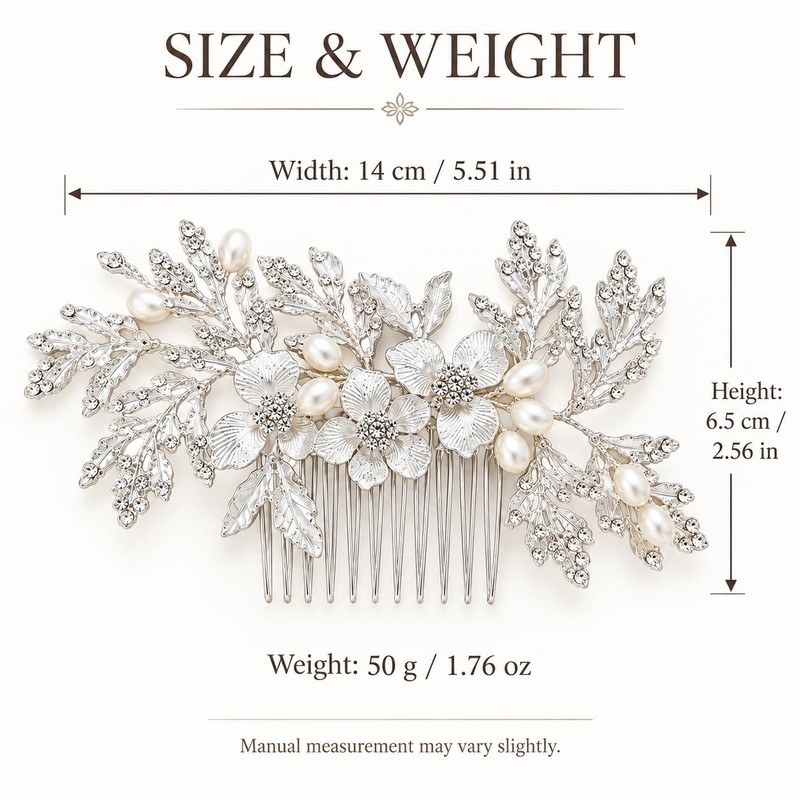 Wedding Pearl Leaf Hairpin Bridal Hairpin Handcrafted Flower Headband For
