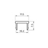 Cover Profile Black B-Type Nut 10, Length 2 Metres, Pack