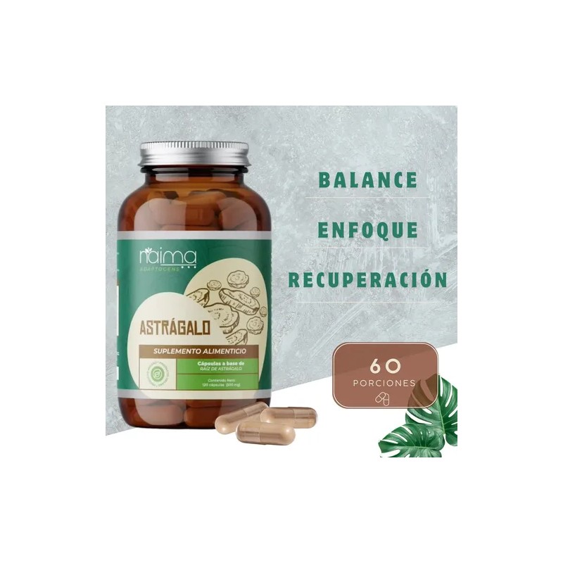 Astrágalo Adaptógeno Vegano en Cápsulas para Inmunidad y Energía