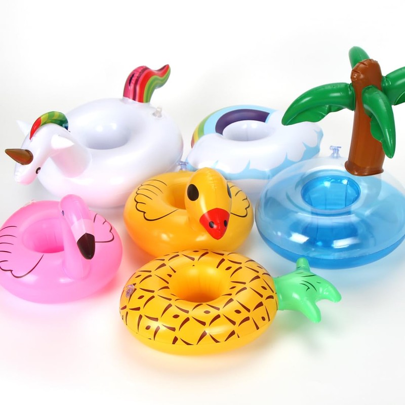Inflatable Drink Holder, Pack of 6, Pool Drink Holder, Inflatable