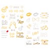 HOWAF 134 Piece Hen Party Tattoo Set, Gold JGA Tattoo