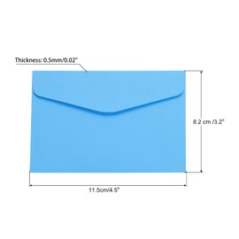 PATIKIL Mini Envelopes, 60 Pack Paper Blank Small Items Storage Business Card Holder for Greeting Note Party, Blue