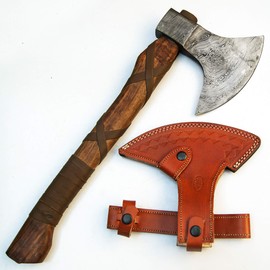 PAL 2000 KNIVES Ax-9436 - Handmade Damascus Steel, Axe - Beautiful Rose Wood Handle