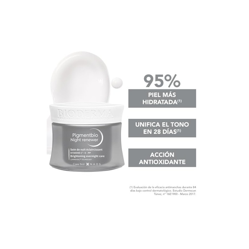 BIODERMA, Regenerador Antimanchas, Pigmentbio Night Renewer, Reduce la Aparición de