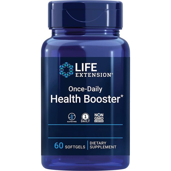 Life Extension, Once-daily Health Booster, 60 Soft Capsules, Laboratory Tested, Gluten Free, Soy Free, GMO Free