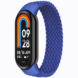LEIXIUER Braided Solo Loop Band for Xiaomi Smart Band 9 8 Strap Women Men,Soft Elastic Nylon Replacement Wristband for Xiaomi Mi Strap 9/8