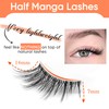 False Eyelashes Natural Half Lashes Wispy Manga Lashes C Curl