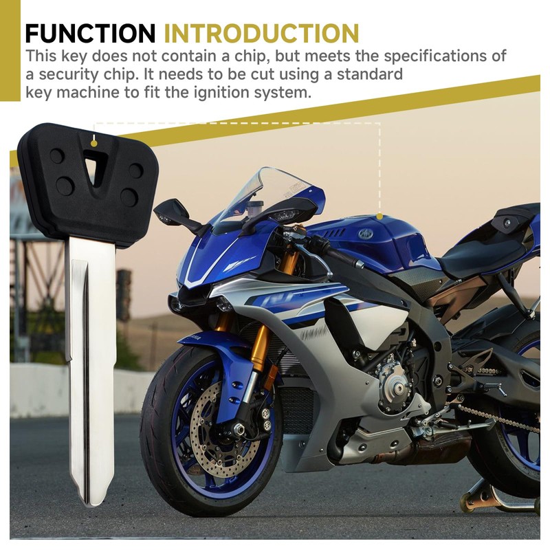 Numano (2 Pack For New Motorcycle Blank Uncut Key Key