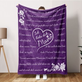 Niyewsor Geschenke für Mama, Mama Geschenk, Kuscheldecke Flauschig Geburtstagsgeschenk für Mama, Decke Geschenk Mama Geburtstag, Muttertagsgeschenk für Mama, 157 * 132 cm