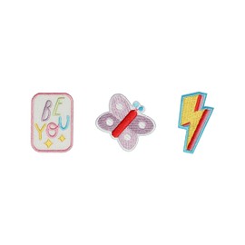 Pearhead Be You Iron On Patches, Back to School Sports Accessories, Patch Set for Backpack, Lunchbag or Jacket, Fun DIY Iron On Patch Set for Kids, Patches for Back to School