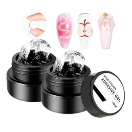 Clear Solid Builder Gel For Nails, Non-Stick Hand Nail Sculpture Gel Extension Strengthening Nail Decoration Carving Patterns, Nails Art for DIY Salon at Home Soak Off UV/LED (2PCS)