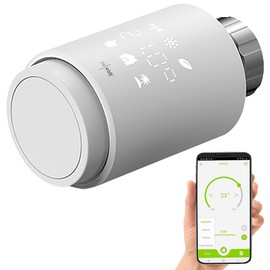 revolt Radiator Thermostats: Programmable Radiator Thermostat with Bluetooth, App, LED Display (Thermostat Heating Digital, Radiator Thermostat Bluetooth, Programmable)