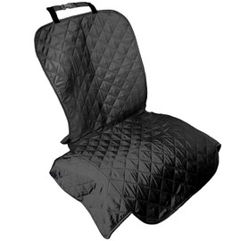 Furhaven Water-Resistant Quilted Universal Single Car Seat Protector Cover - Black, One Size