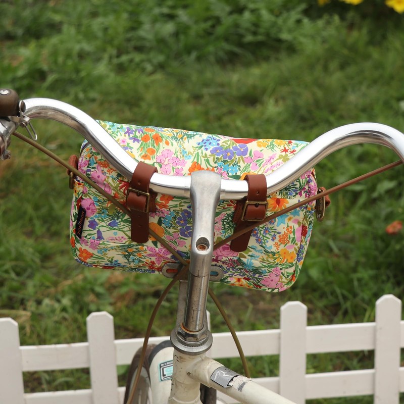 Tourbn Tourbon Waterproof Canvas Bicycle Pannier Bag Handlebar Bag Floral