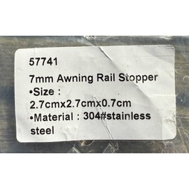 WILD EARTH Awning rail stoppers Pack of 4 Caravan, Campervan, motorhome, sun canopy