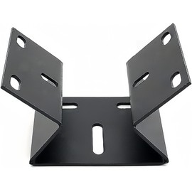 Heavy-Duty Right Angle Security Camera Corner Mount - Black Metal Wall Bracket for Outdoor Surveillance | Fits Exterior Walls, Eaves, Stairwells | Complete Hardware Kit for S340 & PTZ Cameras