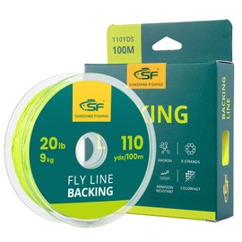 SF Braided Fly Fishing Trout Line Backing Line 20LB 100m/108yds Fluo Yellow-N