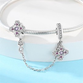 Pandach Women's Charm Pendant for Bracelet, 925 Sterling Silver, Charms Beads, Fits Bracelet and Necklace, Compatible with European Bracelets for Women and Girls, Sterling Silver