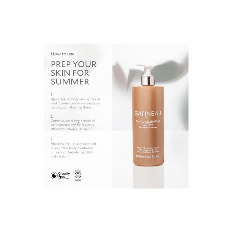 GATINEAU Tan Accelerating Lotion 200ml | Hydrating tanning booster for