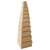 folia 3110 Cardboard Boxes in Natural Design, Pack of 12,