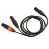 XLR Male to Dual XLR Female Cable Y Type Splitter