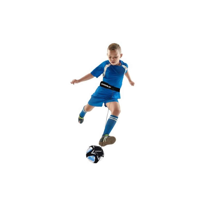 PrecisionPLAY Solo Kick Skills Trainer, Adjustable Waist Belt, Football Training