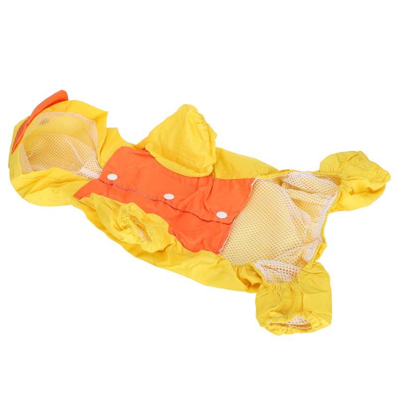 Dog Cute Raincoat Hooded Cloak Rain Jacket Cover Waterproof Polyester