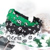 Srotmirw Wide Headbands with Football Print, 3pcs Knotted Hair Bands,