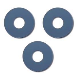 Toilet Flush Valve Sealing Gaskets 9BU102E Compatible with TOTO Aquia THU224 Flush Valve, Gray Silicone Seal Washer Replacement Toilet Repair Part, OD2.5in / ID0.9in, Set of 3