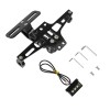KEEPDSGN Black Motorcycle Fender Eliminator License Plate Holder Bracket LED