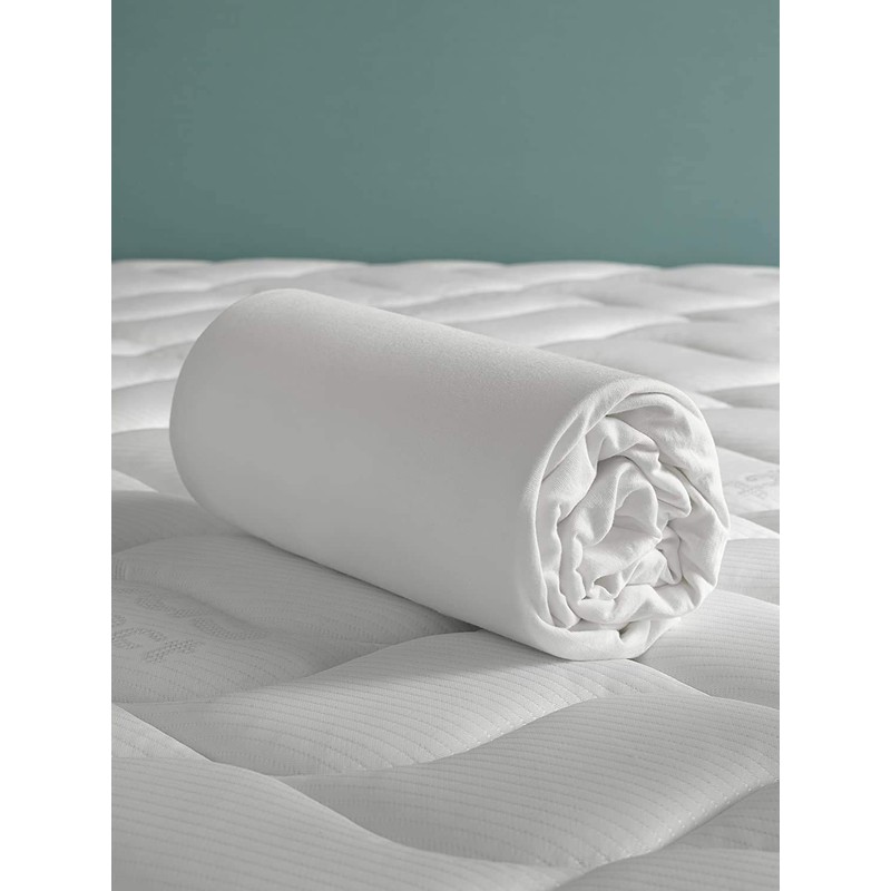 De Witte Lietaer Case Jersey Fitted Sheet, Cotton, White, Queen