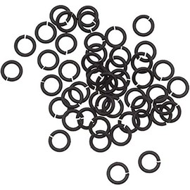 100pcs Black Strong No Fade 304 Stainless Steel Open Split Jump Rings Connector Loop Bulk (10mm x 1mm)