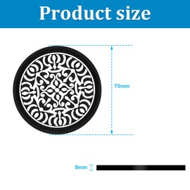 JNNJ 4 Pieces Universal Cup Holder Insert Mats, PVC Cup Mat for Car Cup Holder, High Temperature Resistance Non-slip Car Cups Holders, Accessories Auto Totem Cups Pads for Car Interior(White)