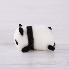 Hamanaka H441-554 Wool Felt Kit, Easy & Cute, Cute, First Aclaine, Butt Face, Panda