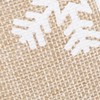 25Pcs Drawstring Bag Like Linen Snow Pattern Gift Bag Christmas