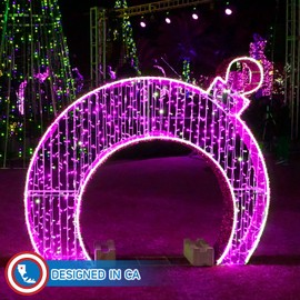 Russell Decor 100ft/30m Led Rope Lights Lamps Kit Indoor Outdoor Decorative Lighting for Party Wedding Valentine's Day Backyard Patio Deck Bright Flexible String Tube Lights Waterproof- Pink