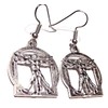 Leonardo DaVinci's Vitruvian Man Hypoallergenic Earrings on French Hooks Renaissance