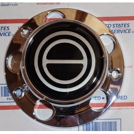 Aftermarket Replacement 4ps 1980-1996 BRONCO F150 F-150 VAN Wheel Hub Center Cap CHROME RED New w/ Screw