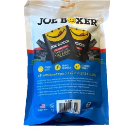 Joe Boxer New Joe Boxer Detoxifying Charcoal Face & Body Cleansing Wipes 30 Ct