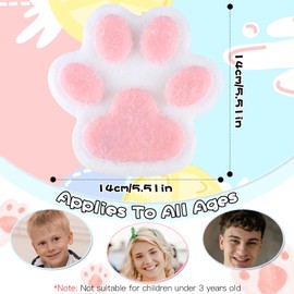 Pack of 2 Large Cat Paws Squishy, Soft Taba Squishy, Fufu Squishy Toy, Cute Cat Paw Squishy, Anti-Stress Toy for Children, Adults (Blue White/Pink White)