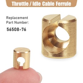 Atesilor 20 Pcs Throttle and Idle Cable Ferrules for Harley Davidson 1982-2017 Carburetor, Replacement Throttle Cable End Nut 56508-76