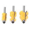 3Pcs Architectural Molding Router Bit Milling Cutter Set Woodworking Accessories
