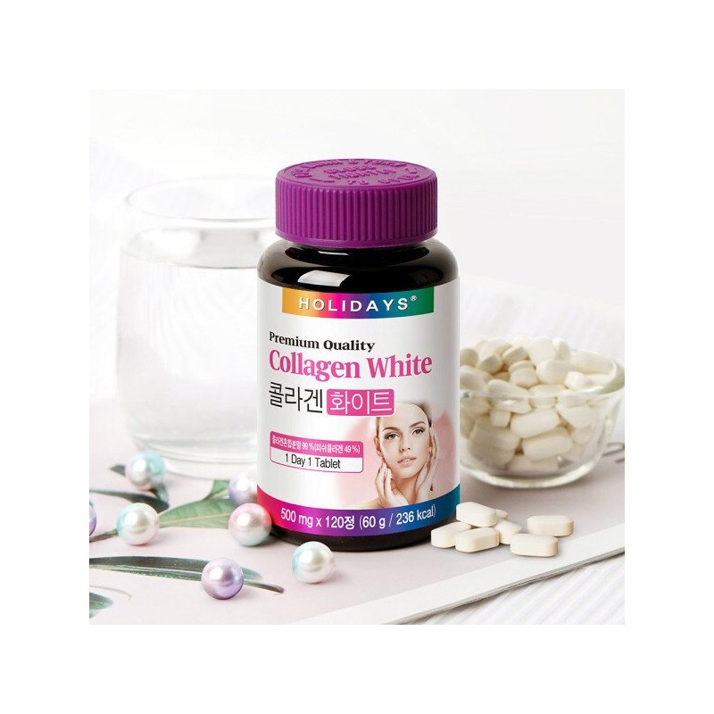 Holidays 피쉬콜라겐혼합분말 콜라겐화이트 2병 총8개월분 Fish Collagen Mixed Powder Collagen