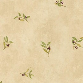 Norwall NWKK26718 Wallpaper, Brown and Green