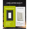 TREEWELL 4-Pack Decorator Outlet Cover Plate, Black Decorative Switch Plates