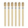 sourcing map 6pcs 120-140 Grits Diamond Grinding Bit 3.5mm Cylindrical