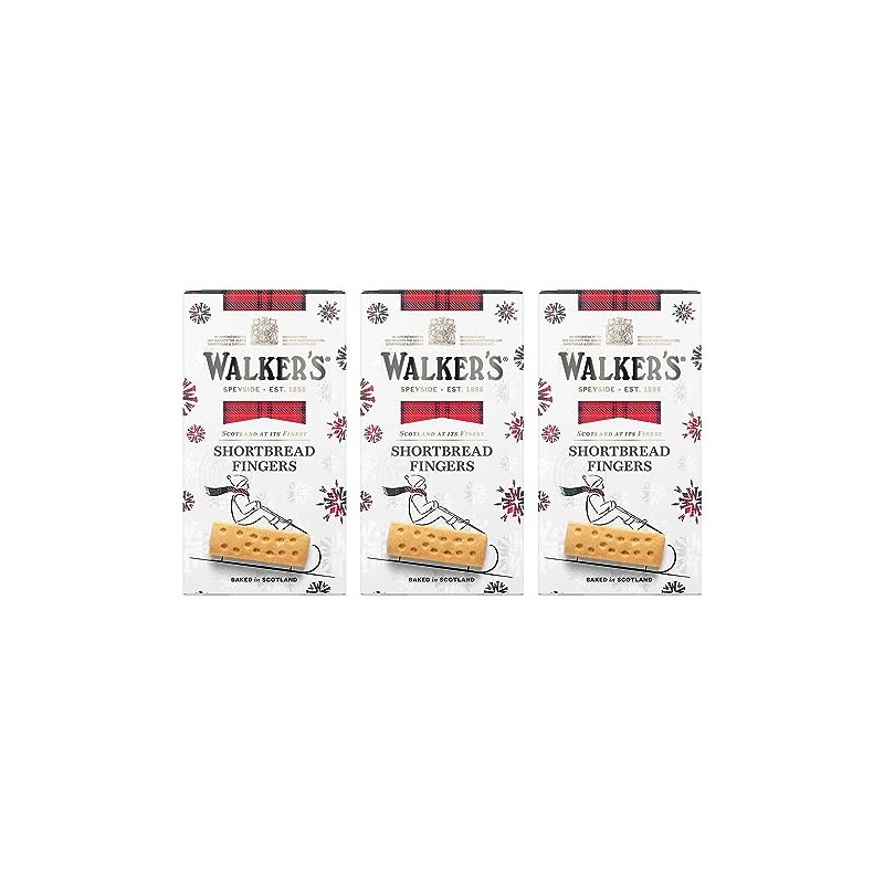 Walkers Shortbread – Festive Shortbread Fingers 160g - Pack of