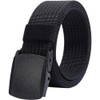 LionVII Men's Work Belt Nylon with Plastic Buckle 130cm, black