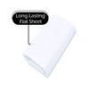 Funky Gadgets Single Bed Flat Sheets White 100% Egyptian Cotton